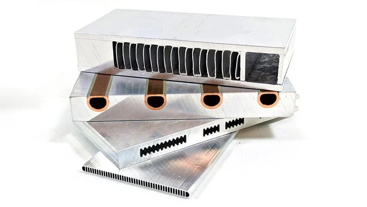 Aluminium heat sink and liquid cold plate extrusions